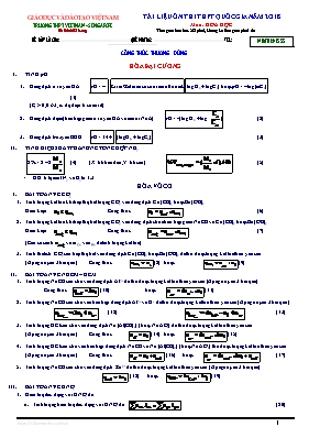 Tài liệu ôn thi THPT quốc gia năm 2018 môn Hóa học - Mã đề thi 555